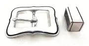 Visalia Jeremiah Watt Heel Buckle & Keeper Loop Smooth Grooved Horse Tack Belt
