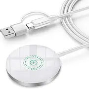 Magnetic Wireless Charger Compatible with Mag Safe Charging,15W Fast Wireless iPhone Charger Pad for iPhone 16/15/14/13/12(Pro,Max,Plus,Mini), Mag Safe Case,AirPod4,3,2,Pro