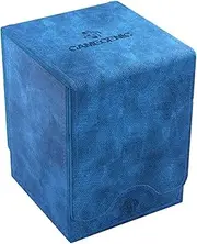 Gamegenic Squire 100+ XL Convertible Deck Box | Card Storage Box with Removable Cover Clips | Holds 100 Double-Sleeved Cards in Extra Thick Inner Card Sleeves | Blue Color | Made by (GGS20098ML)