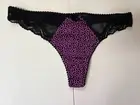 E et D OFSM4A1 pueple embroidery polka dot G-string panties 10,12,14 S,M