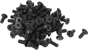 uxcell M3 x 8mm Metric Hex Socket Countersunk Head Screw Bolts Black 100PCS