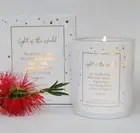 Light of the World Christian Christmas Candle Gift - Vanilla Spice. Isaiah 9:6