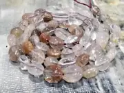 Natural Rutilated Quartz Nugget, 5-8x5.5-7x3.5-4mm, App 64 pce, Free post