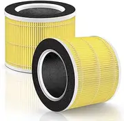 True HEPA Air Purifiers Replacement Filter, Compatible with RENPHO RP-AP088 Air purifier RP-AP088W RP-AP088B Part Number RP-AP088-F1 RP-AP088-F2, 5-Stage Filtration High-efficiency, 2-Pack