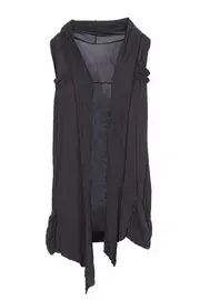 Long Draped Vest W Button Tabs--VIG-VB121