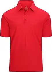 [Alex Vando] Mens Seamless Golf Shirt Moisture Wicking Quick-Dry Tailored Fit Polo Shirts