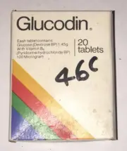 Original antique pack Glucodin Tablets Energy 45g 20 tablets from baronia Victor