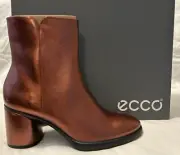 NIB Women’s ECCO metallic leather ankle boots