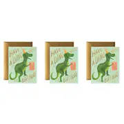 3x Rifle Paper Co 14cm Blank Single Greeting Card w/ Envelope Dino-Mite Birthday