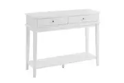 Mika Wooden Hall Console Table W/ 2-Drawer - White