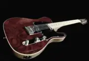 BEAUTIFUL NEW 12 STRING TELE STYLE ELECTRIC GUITAR CURLY BURL MAPLE & GIG BAG