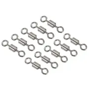 Fishing Barrel Swivels, 100Pcs 39LBS Copper Rolling Terminal Tackle, Black