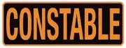 Large Constable Back Patch Badge Emblem 11X4 Gold/black