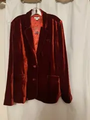 SUNDANCE VELVET LINED BLAZER GARNET 16