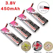 4Pcs GNB 3.8V 450mAh 1S HV LiPo Battery JST-PH2.0 80C Power Whoop mCPX TinyHawk