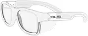 MAGID Clear Stylish Safety Glasses, 1 Pair, ANSI Z87 Impact Protective Eyewear, Anti-Fog, Scratch-Resistant, UV Light Protection, Case Included