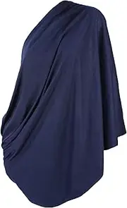 (Navy Blue) - LK Baby Infinity Nursing Scarf Breastfeeding Cover Ultra Soft Premium Jersey Polyester- 100% AZO Free and Safe for Baby (Navy Blue)