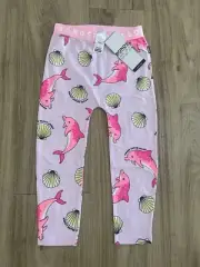 BONDS STRETCHIES LEGGINGS - DOLPHIN - PINK - BEACH LOVER - SIZE 3 BNWT