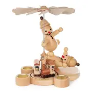 Snowmen Pyramid with a Train - Tealight Pyramid