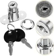 Veemoon 1 Set Toolbox Lock with Key Durable Replacement Lock for File Cabinets and Lockers Theft Security for Electric Boxes and Private Spaces