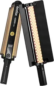 HIKOAN MINI LC500 20W Handheld Photography Lamp Portable LED Light LED Wand 2470mAh Battery Built in CRI≥95 2500K-8500K Dimmable 11 FX Effects Support Wireless Remote Control with Barndoor Grip Handle