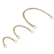 Mini Purse Chain 7.8inch/15.7inch/23.6inch, Metal Strap for Handbag, Golden