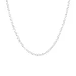 Silver 70cm Oval Dia-cut Miami Cuban Chain