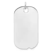 Sterling Silver Rhodium-Plated Engraveable Dog Tag Disc Charm