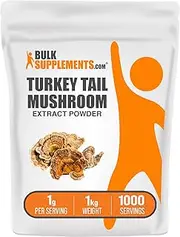 BulkSupplements.com Turkey Tail Mushroom Extract (Coriolus Versicolor) Powder - Immune Support Supplement - Mushroom Supplement - Mushroom Superfood - Immune Supplement (1 Kilogram - 2.2 lbs)