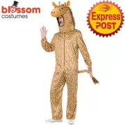 CA2763 Brown Giraffe Zoo Animal Unisex Adult Book Week Animal Jumpsuit Costume