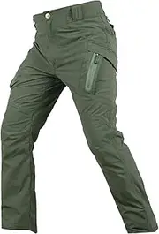 [ChangNanJun] Men's Outdoor Work Quick Dry Military Tactical Pants Summer Hiking Pants Mens Lightweight Cargo Pants Green M