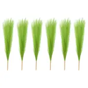 6 Pcs 17 Inch Faux Pampas Grass Artificial Boho Decor Grass Green