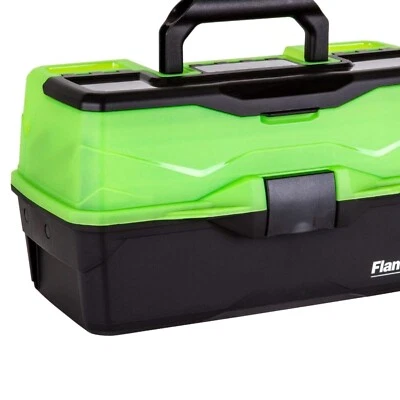 Flambeau 3-Tray Tackle Box - Portable Fishing Organizer in Frost Green/Black