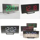 Home Office Electronic Alarm Clock Noiseless Large Digital LED Mirror Decoration