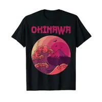 在飛比找蝦皮購物優惠-Wave and Red Sun - 沖繩日本禮品 T 恤