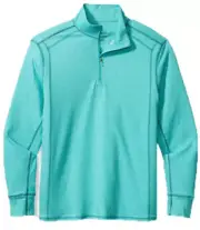 Tommy Bahama Men's Palm Valley Half Zip Sweater, Dockside Heather, M