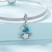 Solid 925 Signature Silver Blooming Admiral Anchor Charm