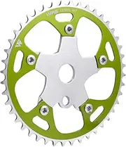 Pulsar Chainring w/Spider Sprocket 44T 1/8" 110mm BCD 5 Arm Hole Old School BMX, Green, WFS3087-BO