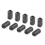 10pcs 5mm Ferrite Cores Ring Clip-On RFI EMI Noise Suppression Filter Cable Clip