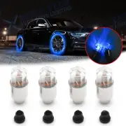For Audi A4 A3 A5 A6 TT Blue LED Tyre Tire Air Valve Stem Cap Flash Wheel Light (for: Audi)