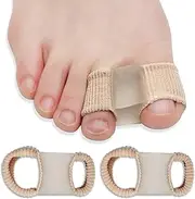 BIGGCOOL Bunions Gel Toe Separators for Overlapping Toes Women and Men, 2 Loops Bunion Corrector for First Two Toes