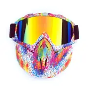 Retro Outdoor Cycling Mask Goggles Motocross Ski Snowboard Snowmobile Face Mask Shield Glasses EyewearXLWK
