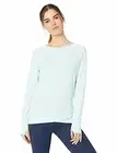 Danskin Women's Crisscross Tunic Pullover Sweatshirt (Bleached Aqua, X-Small)