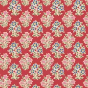 Quilting Patchwork Fabric TILDA Jubilee Farm Flowers Red 50x55cm FQ