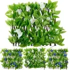 Expandable Fence Privacy Screen Artificial Leaves Fencing Panel Faux Ivy RuYbU៚