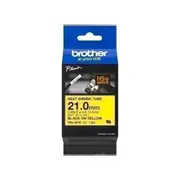 Brother Black on Yellow Heat Shrink Tube 21mm
