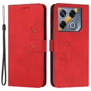 For Infinix GT 20 Pro 5G Wallet Case PU Leather Phone Cover Love Heart Imprinted