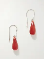 [Sophie Buhai] Sophie Buhai - Droplet Silver-tone Carnelian Earrings - Red - One size One size Red