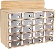 Acrylic Wooden Cell Phone Storage Locker with Door Locks and Keys Wall Mounted Cabinet for Office Classroom (One Color,20-door small grid)