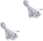SEWACC 2sets Mask Making Essentials Elastic Barbed Cords Stretchy Round String with Smooth Barbs for Crafting Book Binding DIY Projects 100pcs*2